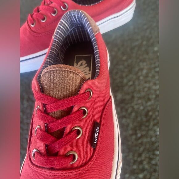 Vans ERA 59 (Cord&Plaid) Red Dahlia Skate Shoes - Picture 14 of 14